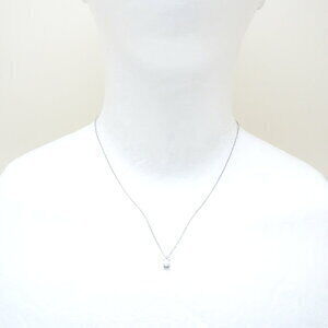 TIFFANY Solitaire Necklace Diamond Platinum